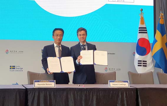 現(xiàn)代汽車集團與Impact Coatings公司簽署 氫燃料電池研發(fā)合作MOU