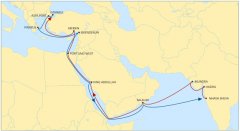 海運費在線查詢-地中海航運新推地中海東至印度IMED航線