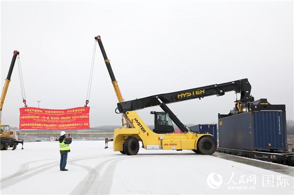 中俄合建莫斯科別雷拉斯特物流中心鐵路場站測試運(yùn)營 記者張光政攝